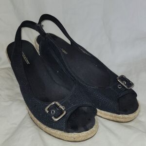 Naturalizer Women's Black Slingback Espadrille Sandals